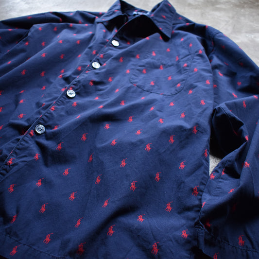 Polo Ralph Lauren/ポロラルフローレン 総柄 ポニーロゴ パジャマシャツ 230501