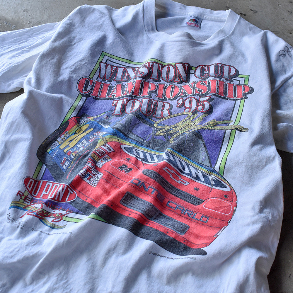 90's　NASCAR WINSTON CUP “Jeff Gordon/ジェフ・ゴードン #24” レーシング Tシャツ 　USA製　230704