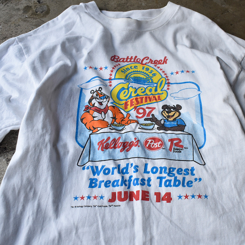 ケロッグ Cereal Festival'97 トニー・ザ・タイガー Tシャツ 1997年 ヴィンテージ