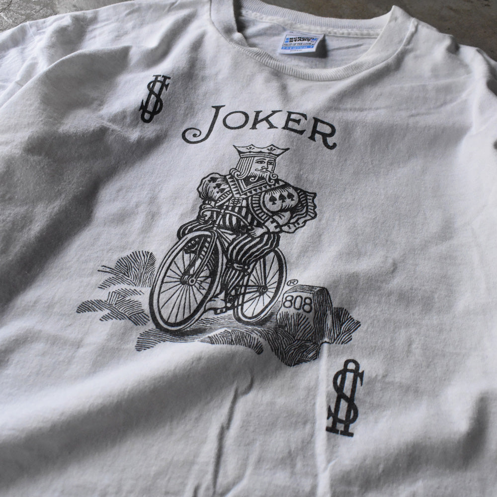 90's SCREEN STARS ”Bicycle Playing Cards” 両面プリント トランプ Tシャツ 240521
