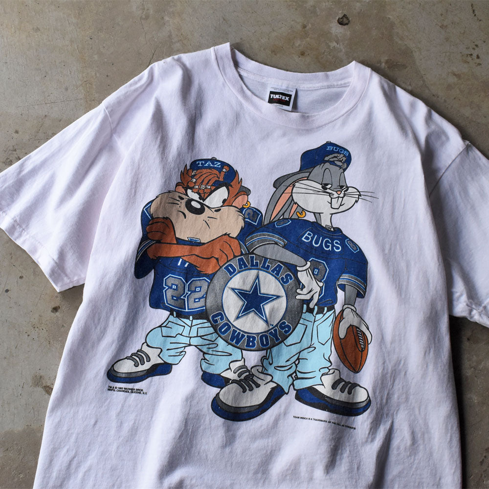 90’s Looney Tunes “NFL Dallas Cowboys” キャラクター×スポーツ Tシャツ 250609