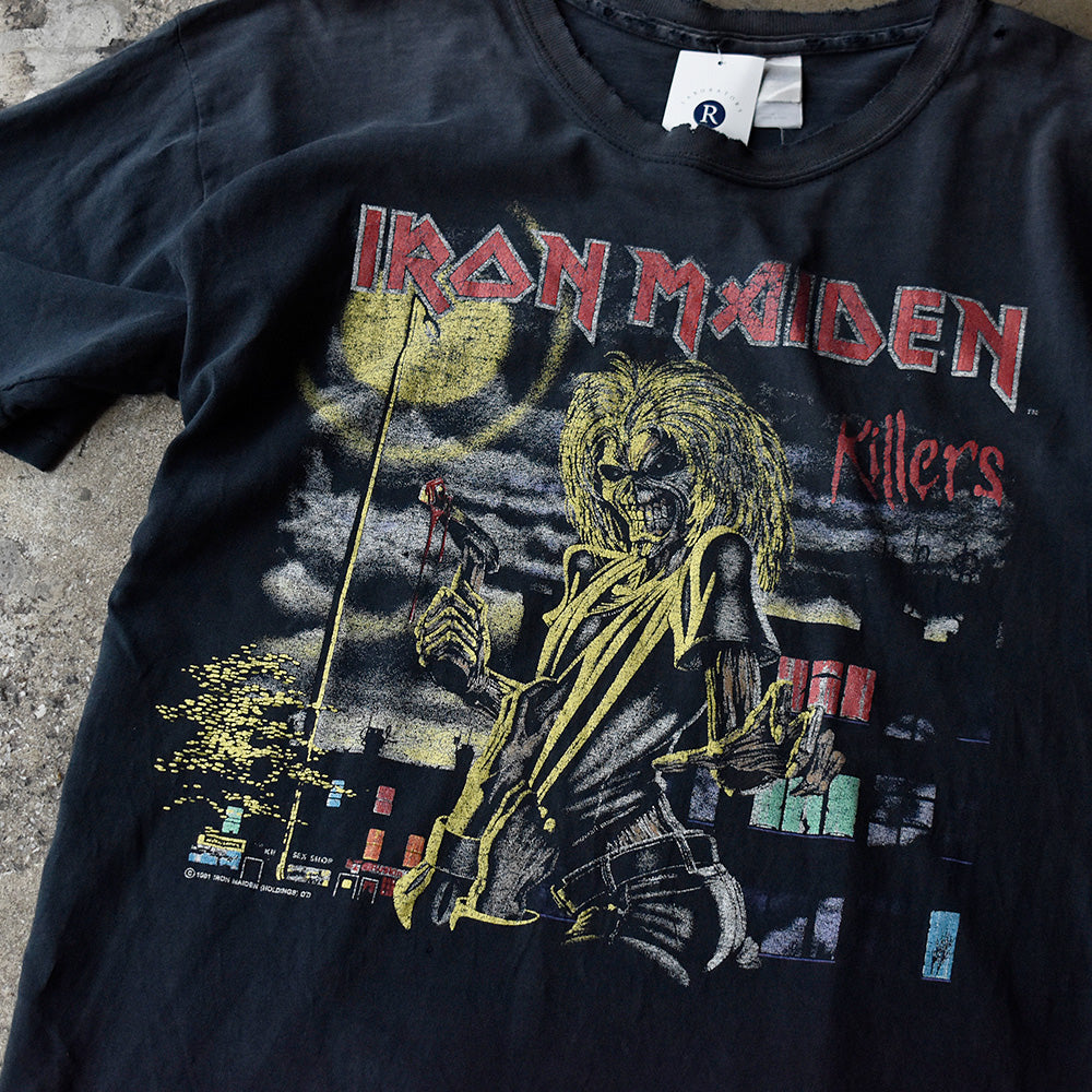 アイアン・メイデン Killers スカルエディ ジャケットプリント Tシャツ 2000年代初頭 古着