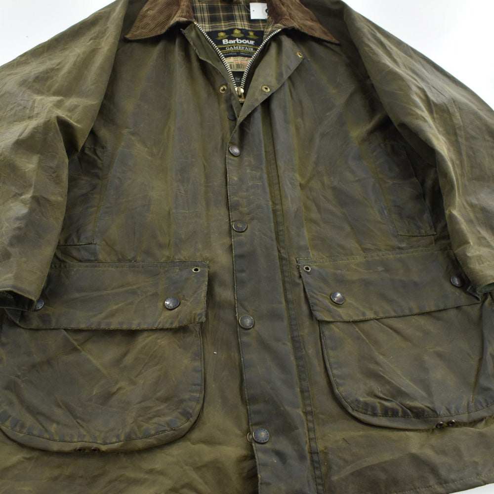 90’s Barbour 旧3ワラント "GAMEFAIR" オイルドジャケット 261016H