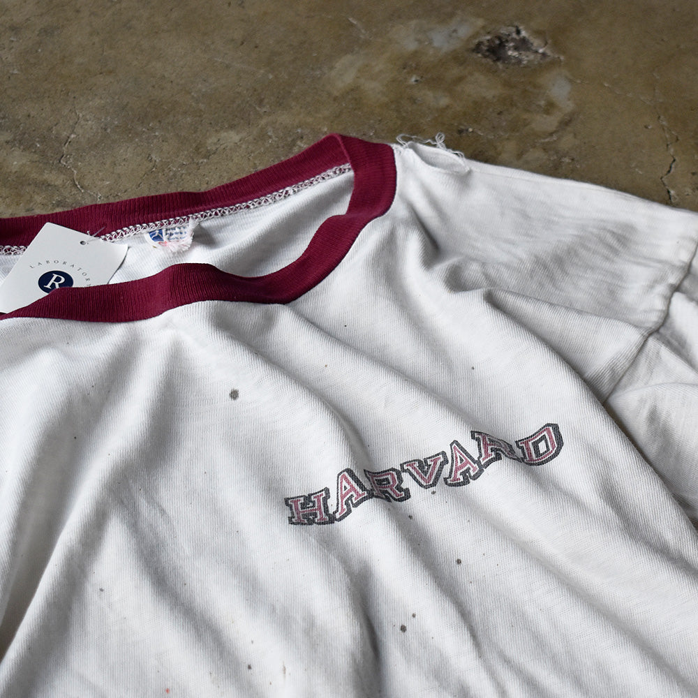 チャンピオン HARVARD 染み込みプリント リンガーTシャツ 1960年代 USA製 ヴィンテージ
