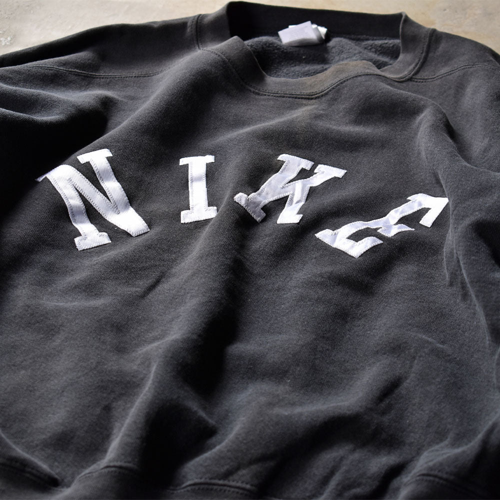 90’s NIKE ロゴ ワッペン刺繍 スウェット USA製 231106