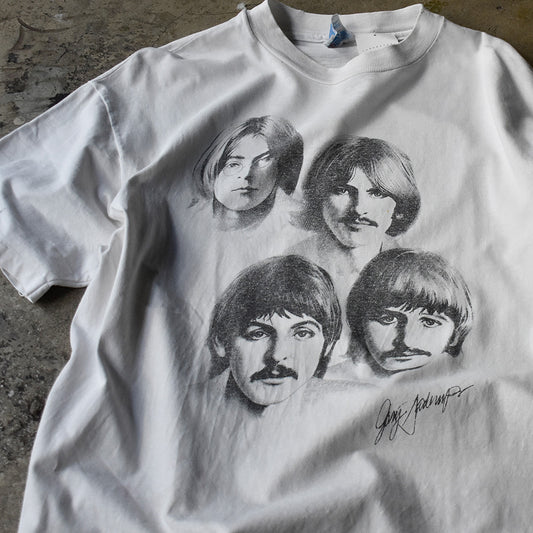 90's The Beatles イラスト art Tシャツ 231206H