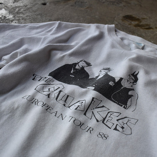 80's　The Quakes/クエイクス　"EUROPEAN TOUR 88" Tee　Euro製　230803HYY