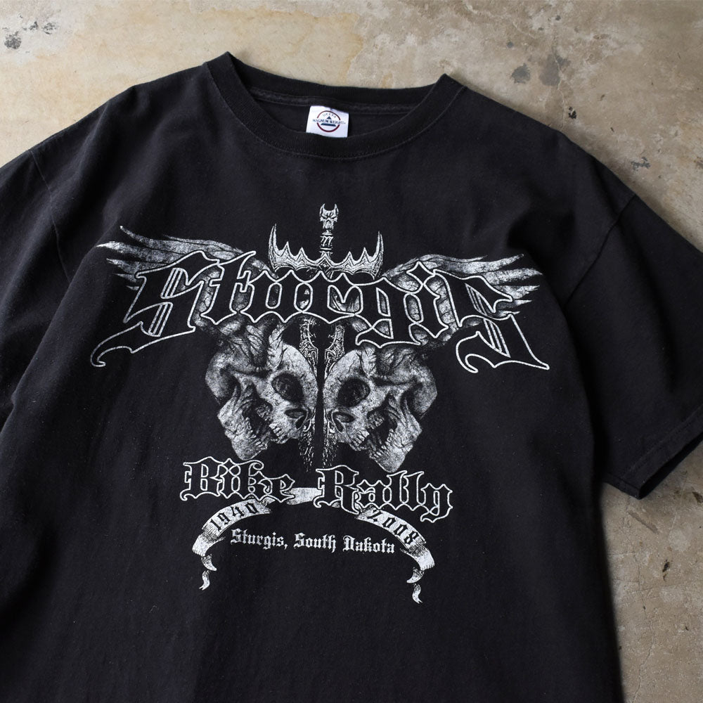 Y2K “STURGIS BIKE RALLY” 両面プリント バイクTシャツ 250427