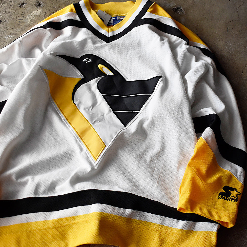 Y2K STARTER NHL “Pittsburgh Penguins” ホッケーシャツ 240403H