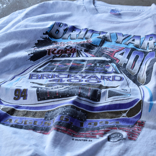 90’s “Brickyard 400” ラメプリント レーシング Tシャツ USA製 230506