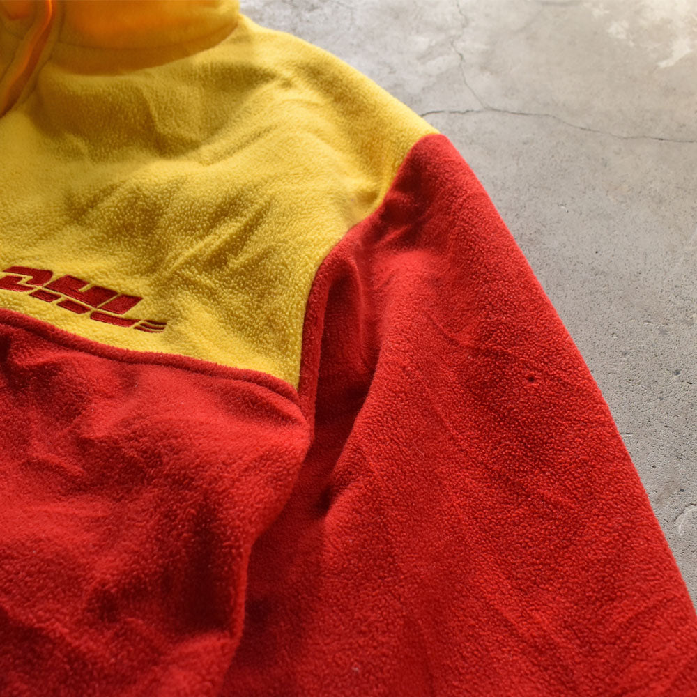 90-00’s DHL バイカラー ハーフジップ フリースプルオーバー 231222