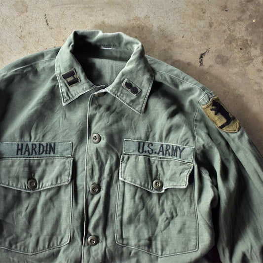 ’69 U.S.ARMY シャツ袖 4th ユーティリティシャツ 240325