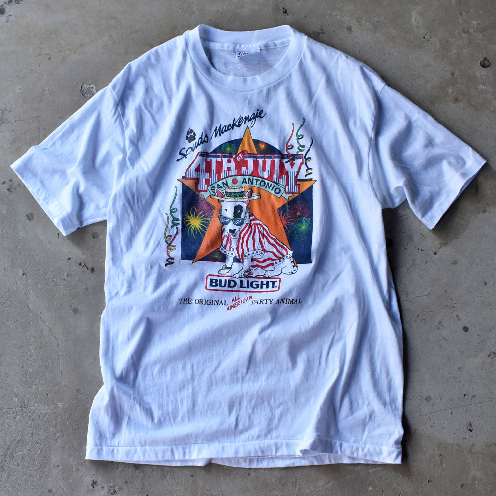 80’s Hanes “BUD LIGHT” ビール 企業 Tシャツ USA製 240802