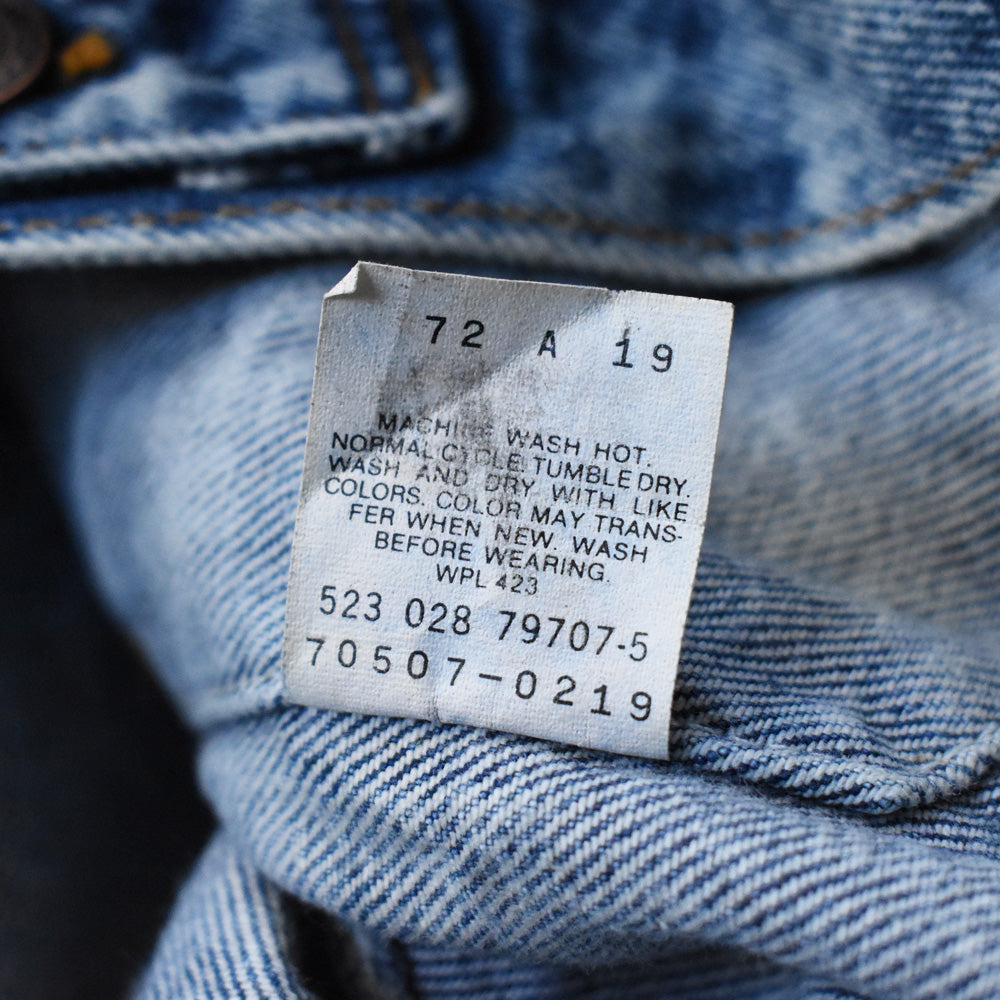 90’s Levi's 70507-0219 ケミカルウォッシュ デニムジャケット USA製 250605