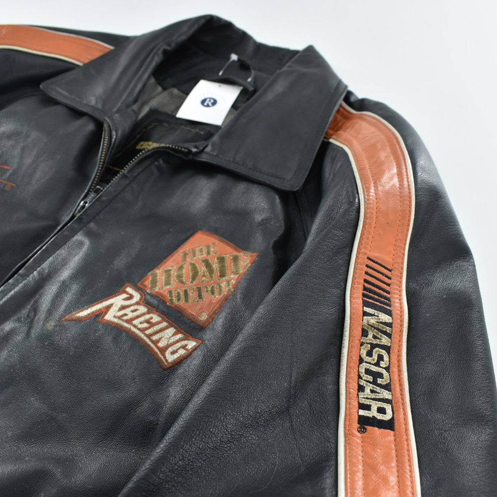 Y2K NASCAR Tony Stewart #20 Home Depot Racing レザー レーシングジャケット 261016H