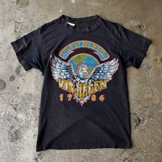 80's Van Halen “Tour Of The World 1984“ ロック Tシャツ 250702H