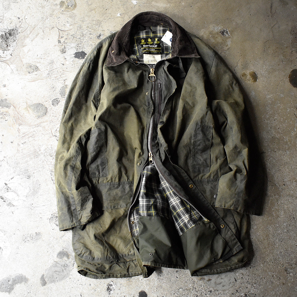 90's Barbour 旧3ワラント “BORDER” オイルドジャケット イングランド製 241008H