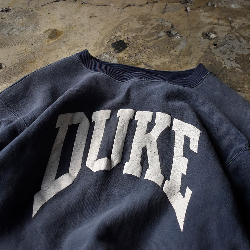 90's the cotton exchange “DUKE” ナス紺 2トーン！ リバースタイプ スウェット USA製 240226H