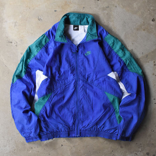 90-00’s NIKE ロゴ刺繍 ナイロン トラックジャケット 250312
