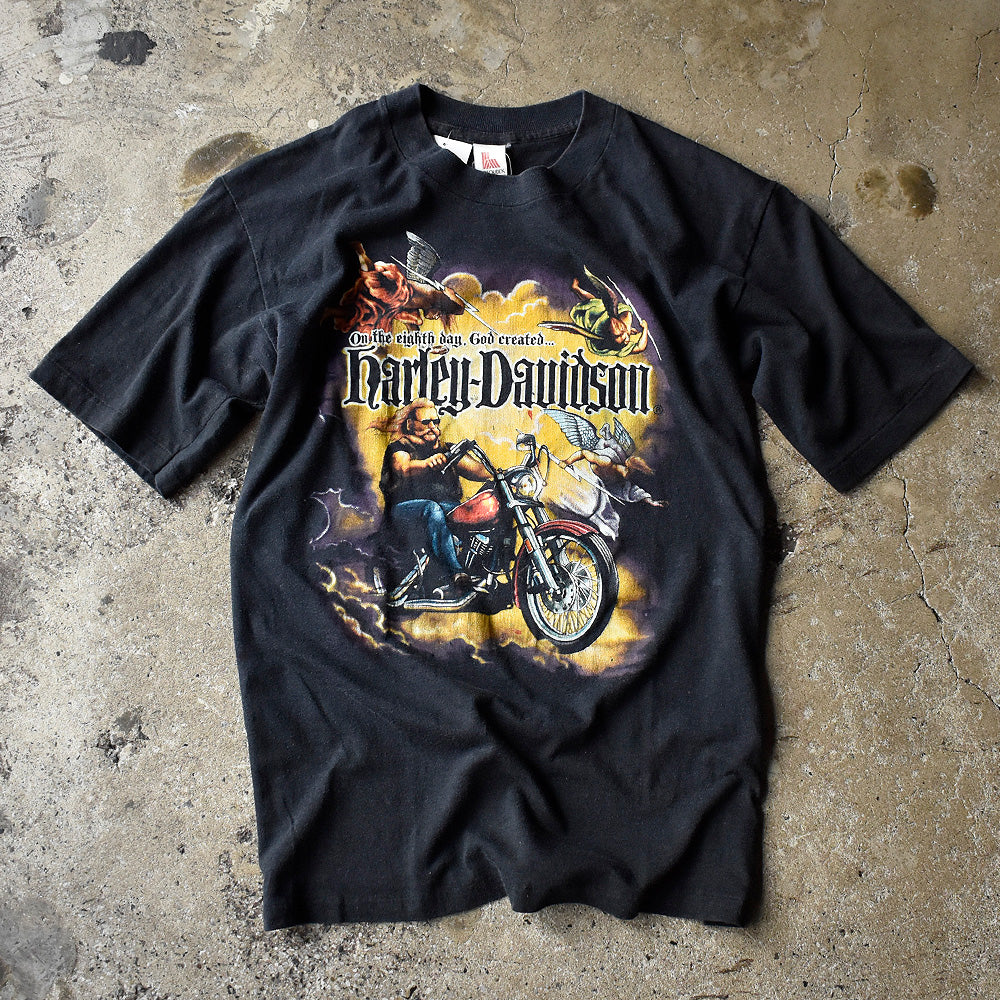 80's Harley Davidson “On the eighth day God created” Tシャツ USA製 240722H