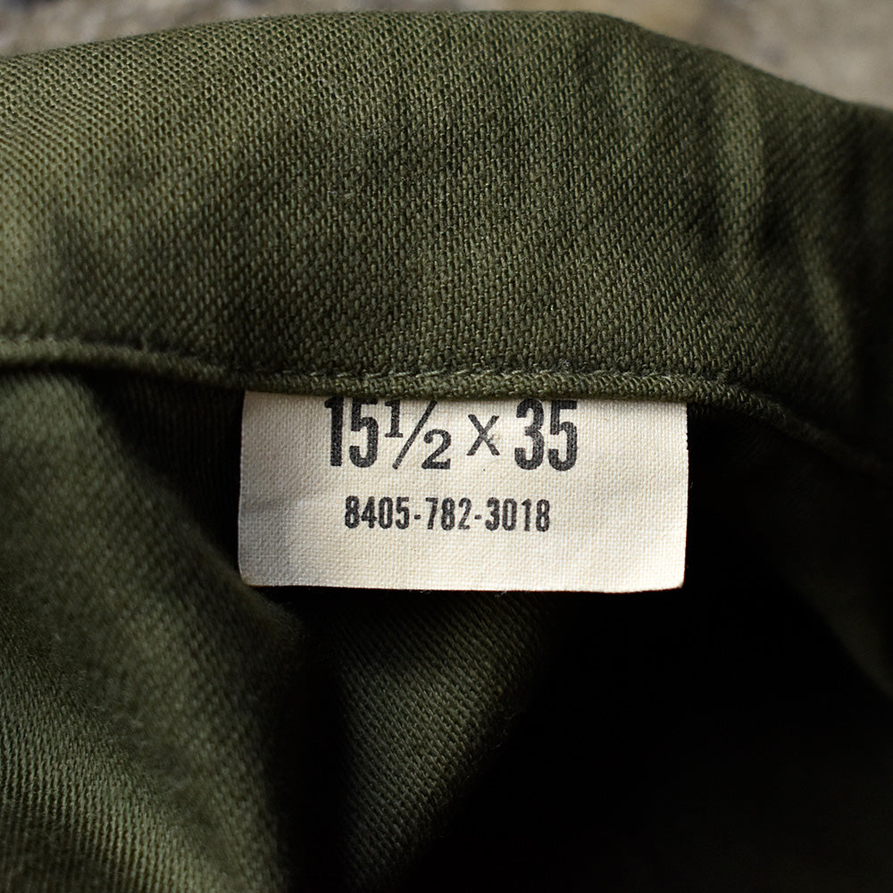 60's デッドストック！ US.ARMY DSA-100-3722 コットン/サテン ユーティリティシャツ 240512H