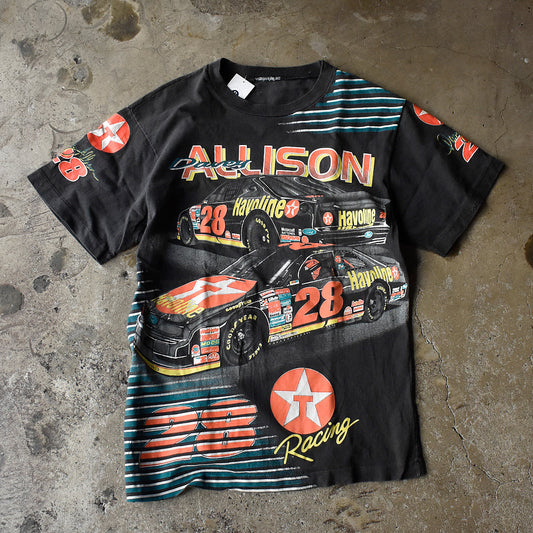 90's AOP!“Davey Allison” レーシング Tシャツ 250703H