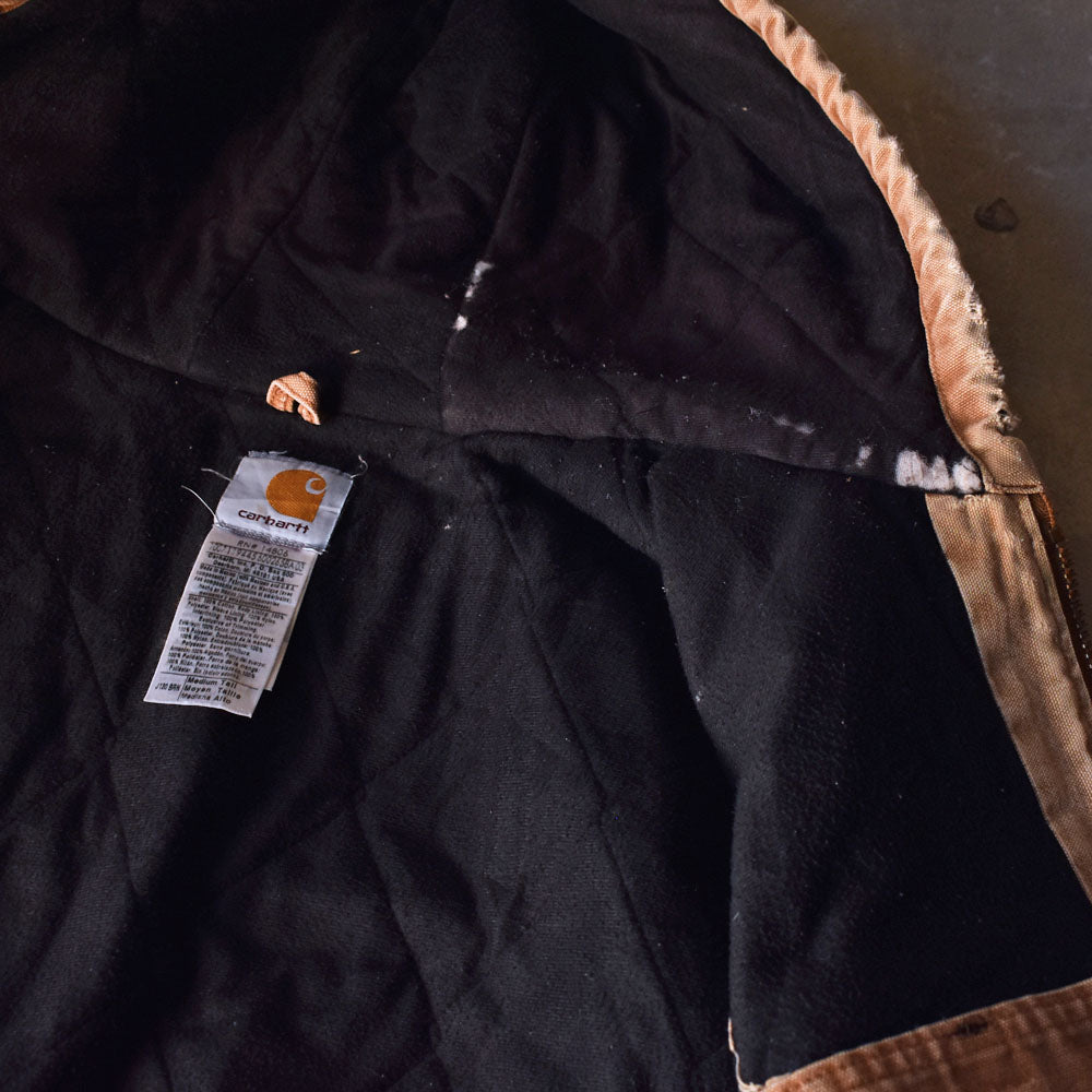 Carhartt 雰囲気◎ BORO ダメージ！ キルティングライナー アクティブパーカー 231210
