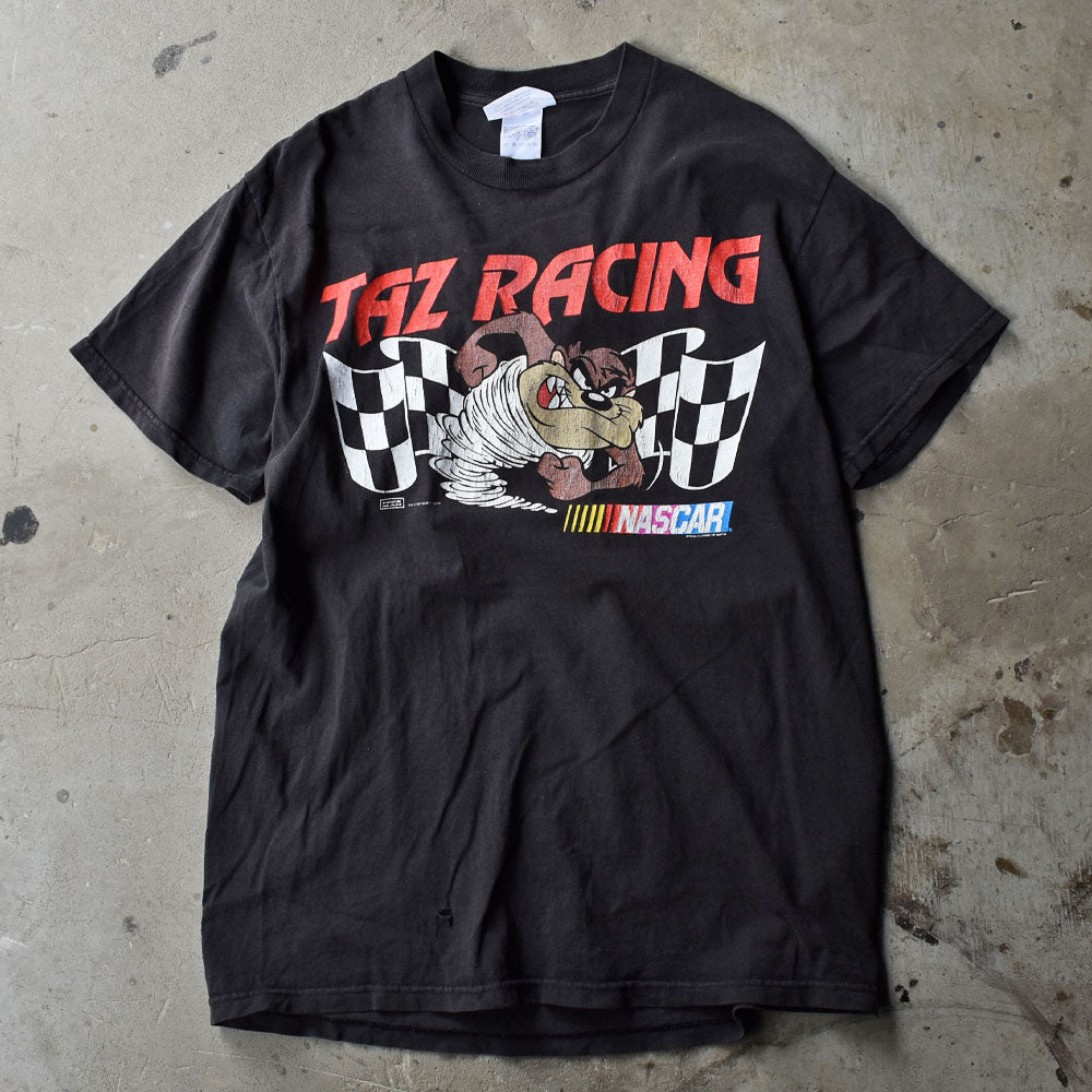 90's　Looney Tunes/ルーニー・テューンズ ”TAZ RACING” NASCAR レーシング Tシャツ　USA製　230613