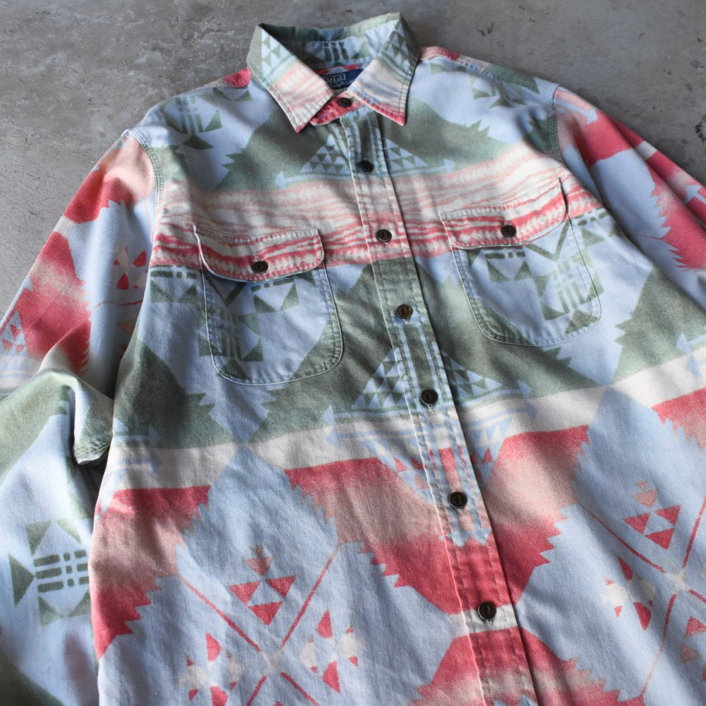90’s Polo Ralph Lauren ネイティブパターン ワークシャツ 251202H