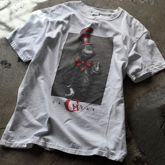 90’s Dr. Seuss ”The Cat in the Hat” CW CAT WEAR CKパロディ! Tシャツ 230831