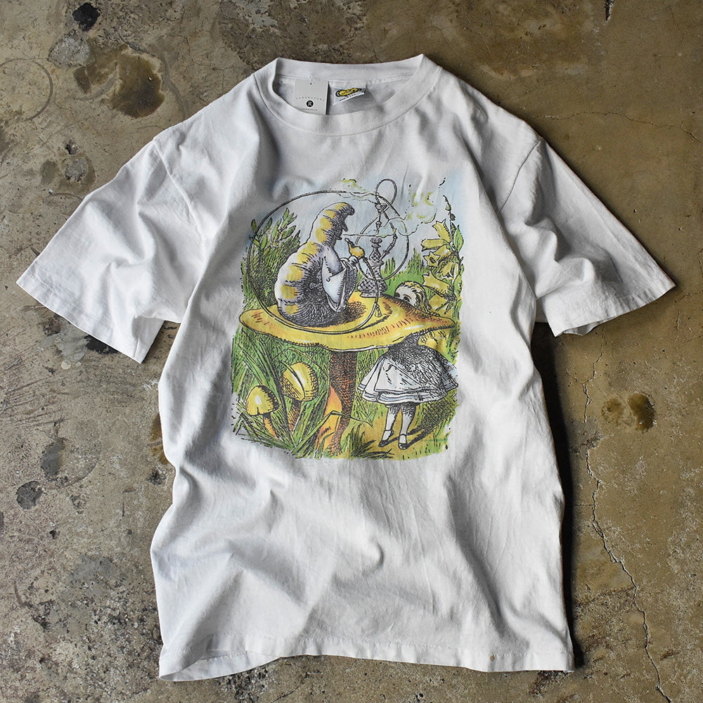 90's 不思議の国のアリス "いもむしの忠告" Tシャツ USA製 231127H