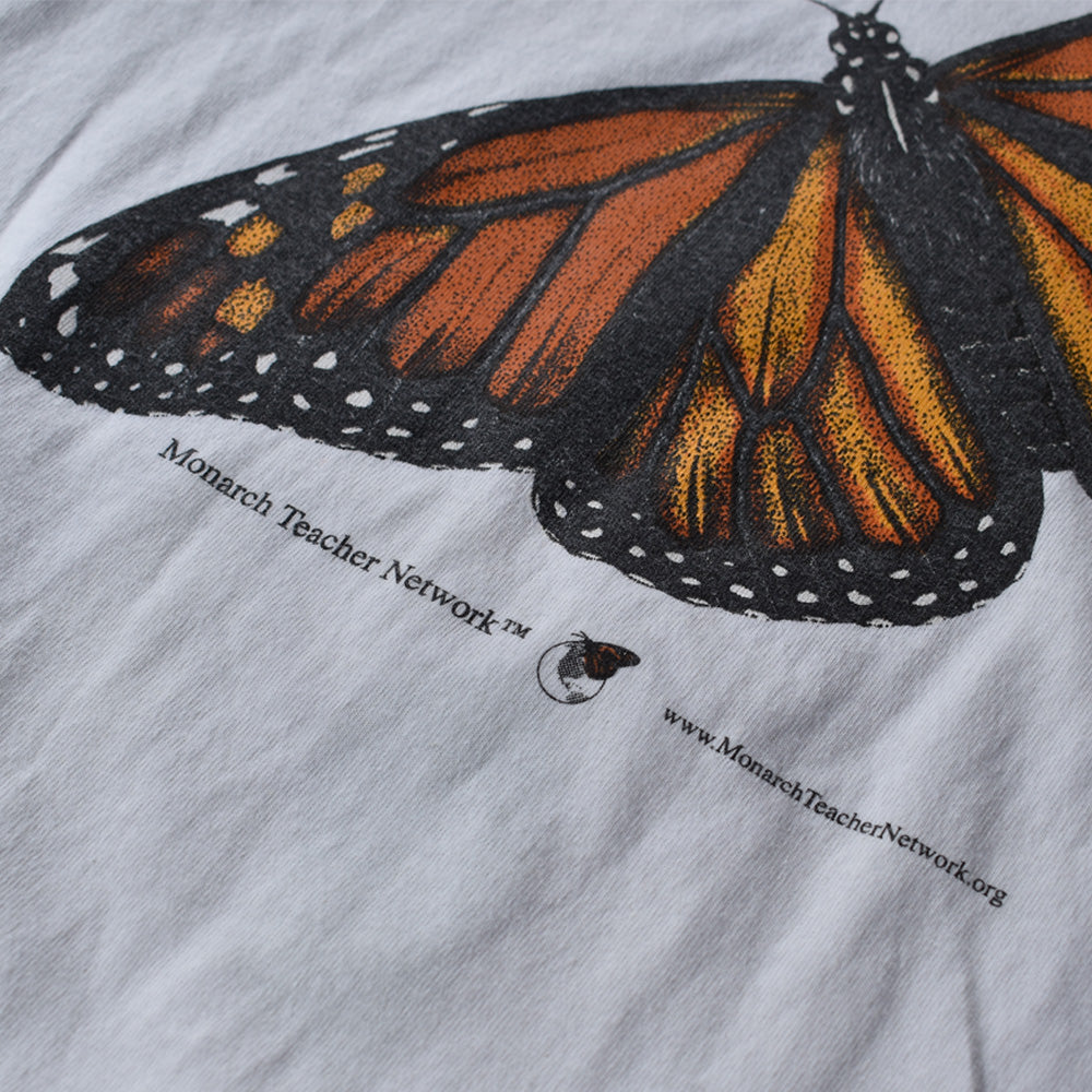 Y2K Monarch Teacher Network “insect question” 蝶 昆虫 アートTシャツ 231008