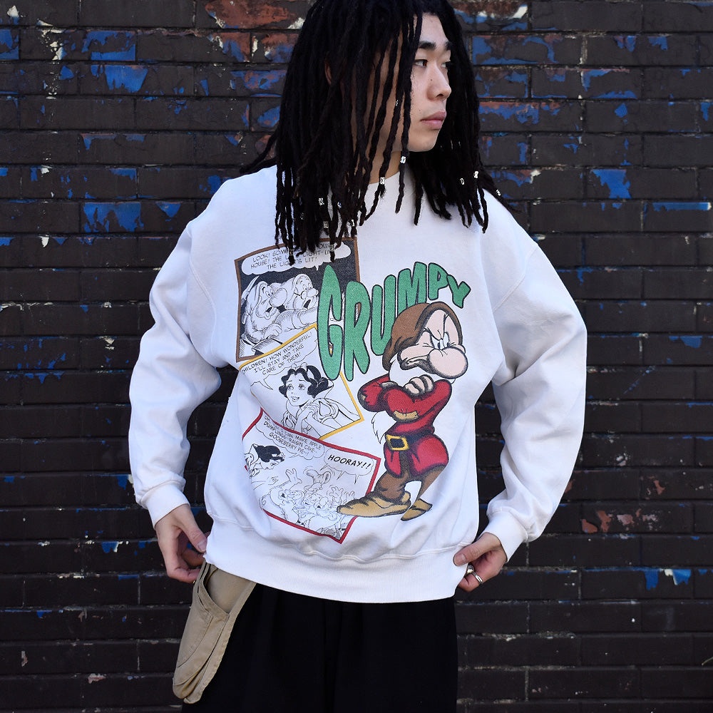 90's Snow White's New Adventures "Grumpy" スウェット 240106H