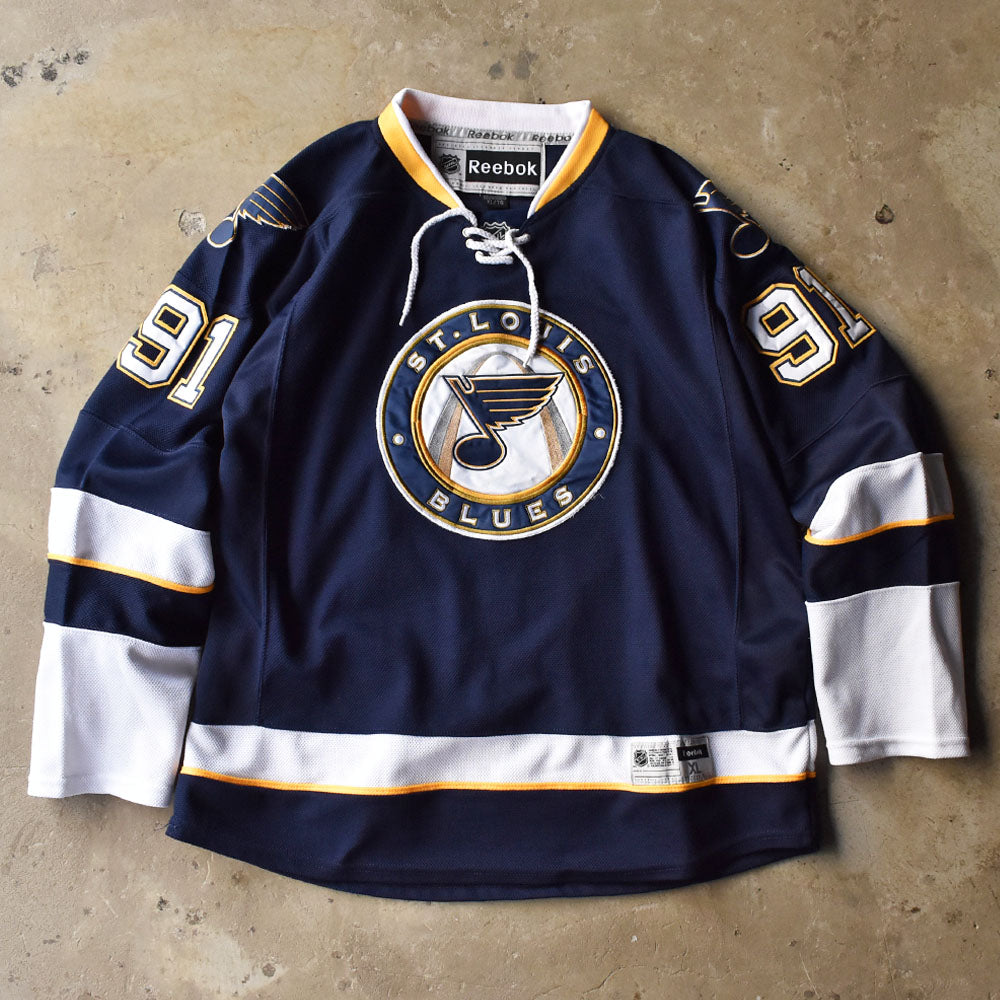 Y2K REEBOK "NHL St. Louis Blues" ホッケー ゲームシャツ 240519