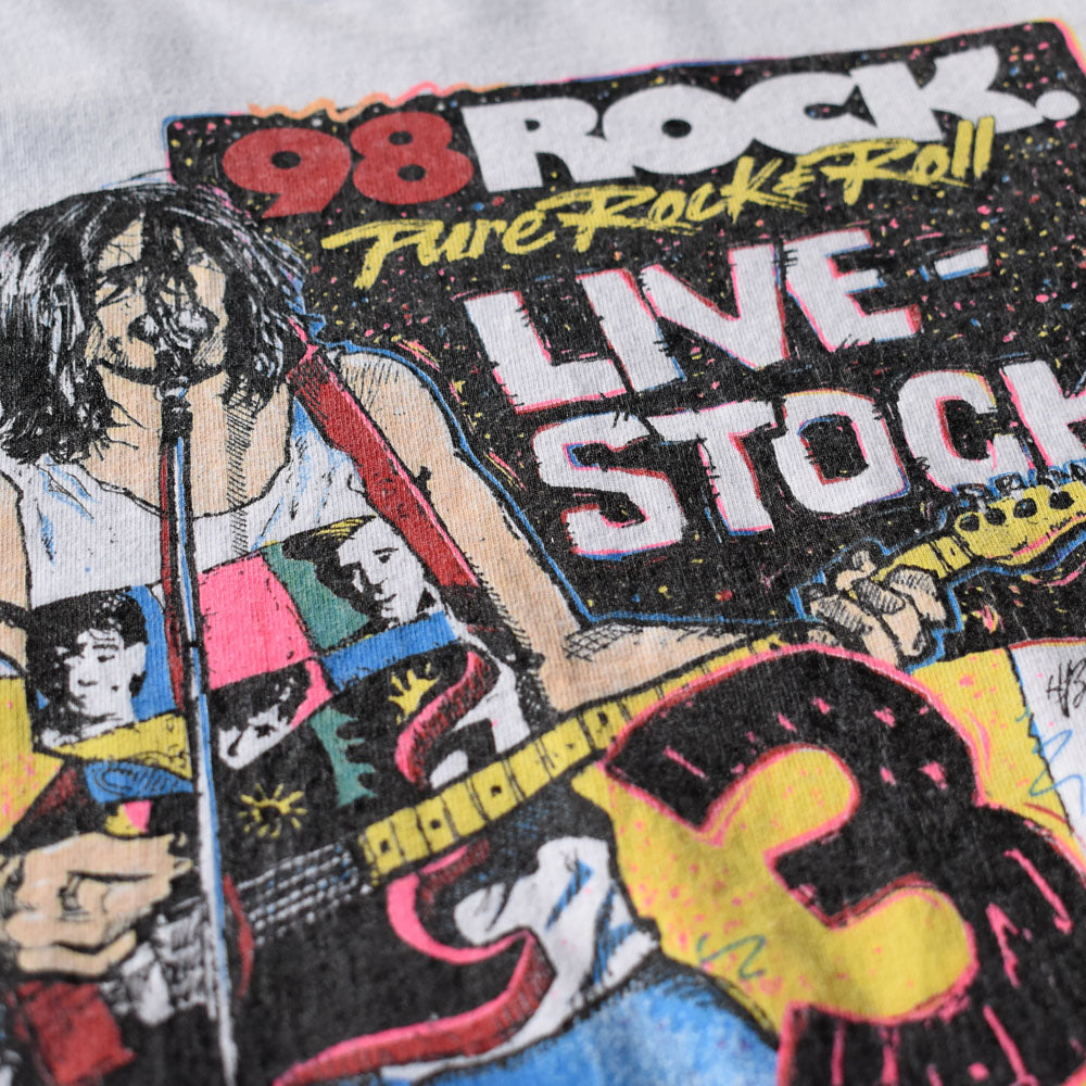 90’s Fruit of the Loom “98ROCK LIVE STOCK” ロック Tシャツ 250521