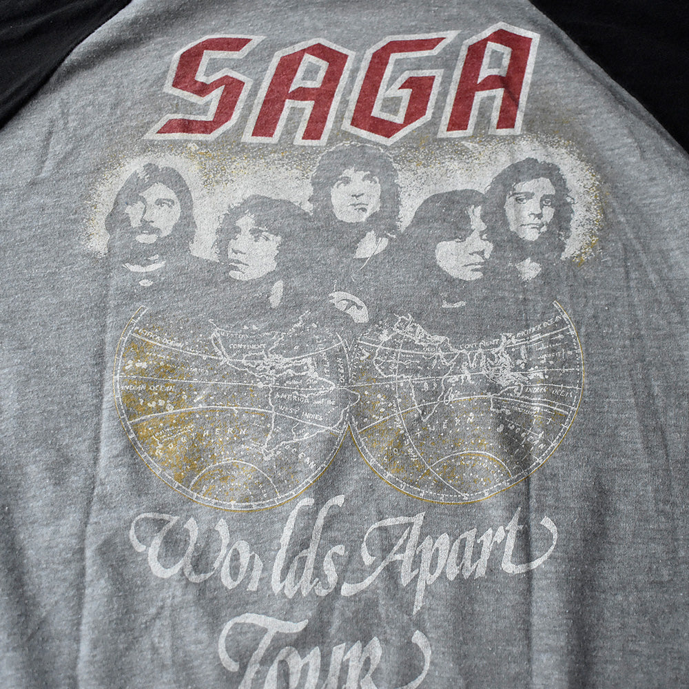 80's SAGA “Worlds Apart” Tour ラグランスリーブTシャツ 240925H