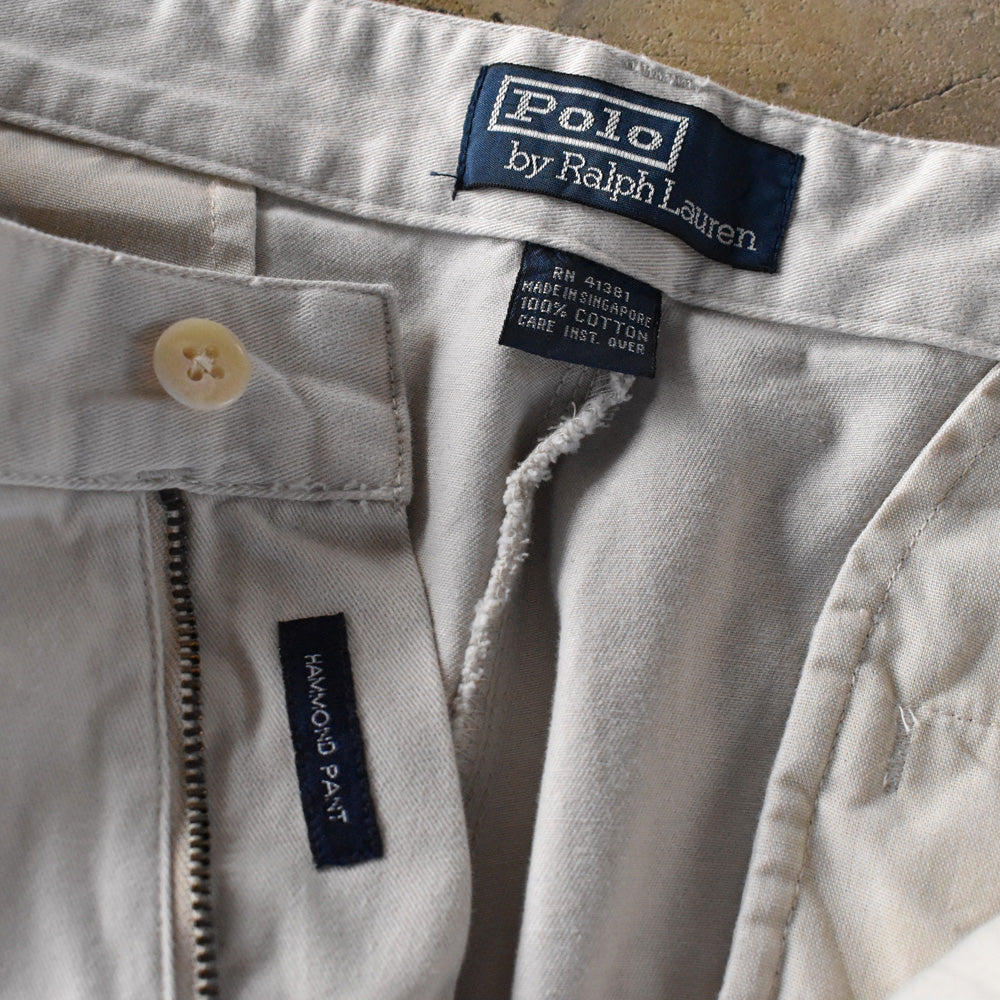 90's Polo Ralph Lauren “HAMMOND PANT” ツータック チノパン 240321 S2026