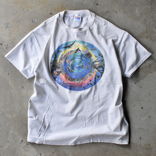 90's “human-i-tees” アニマルプリント Tシャツ 240726
