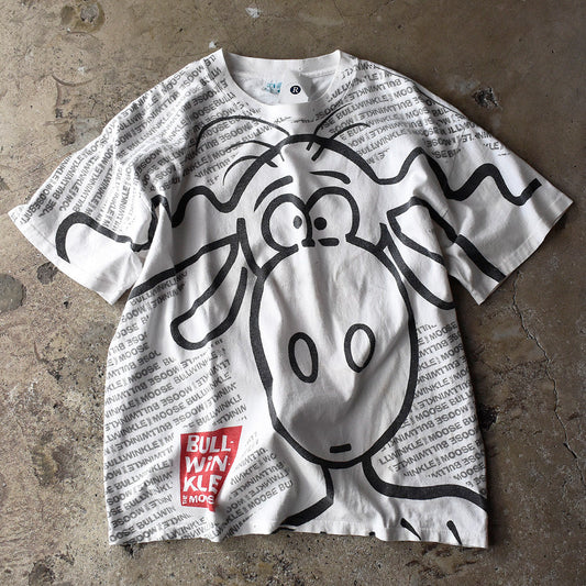 90's AOP！ “Rocky and Bullwinkle“ Tシャツ USA製 240428H