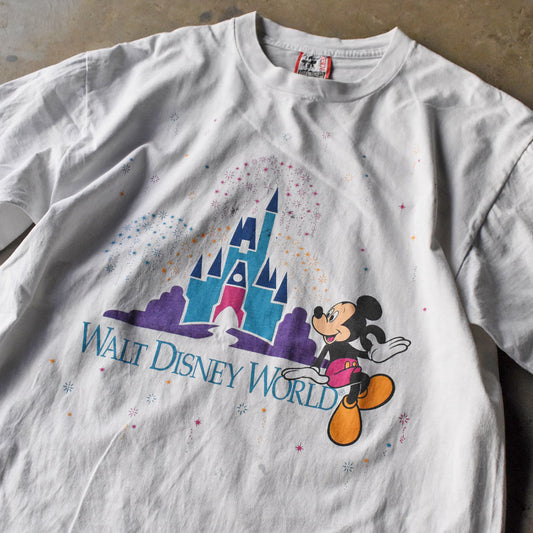 90’s Disney “WALT DISNEY WORLD” ミッキー キャラ Tシャツ USA製 240614