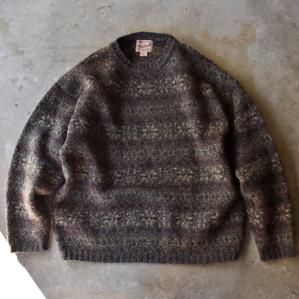 90’s Woolrich ニット 総柄セーター USA製 231224