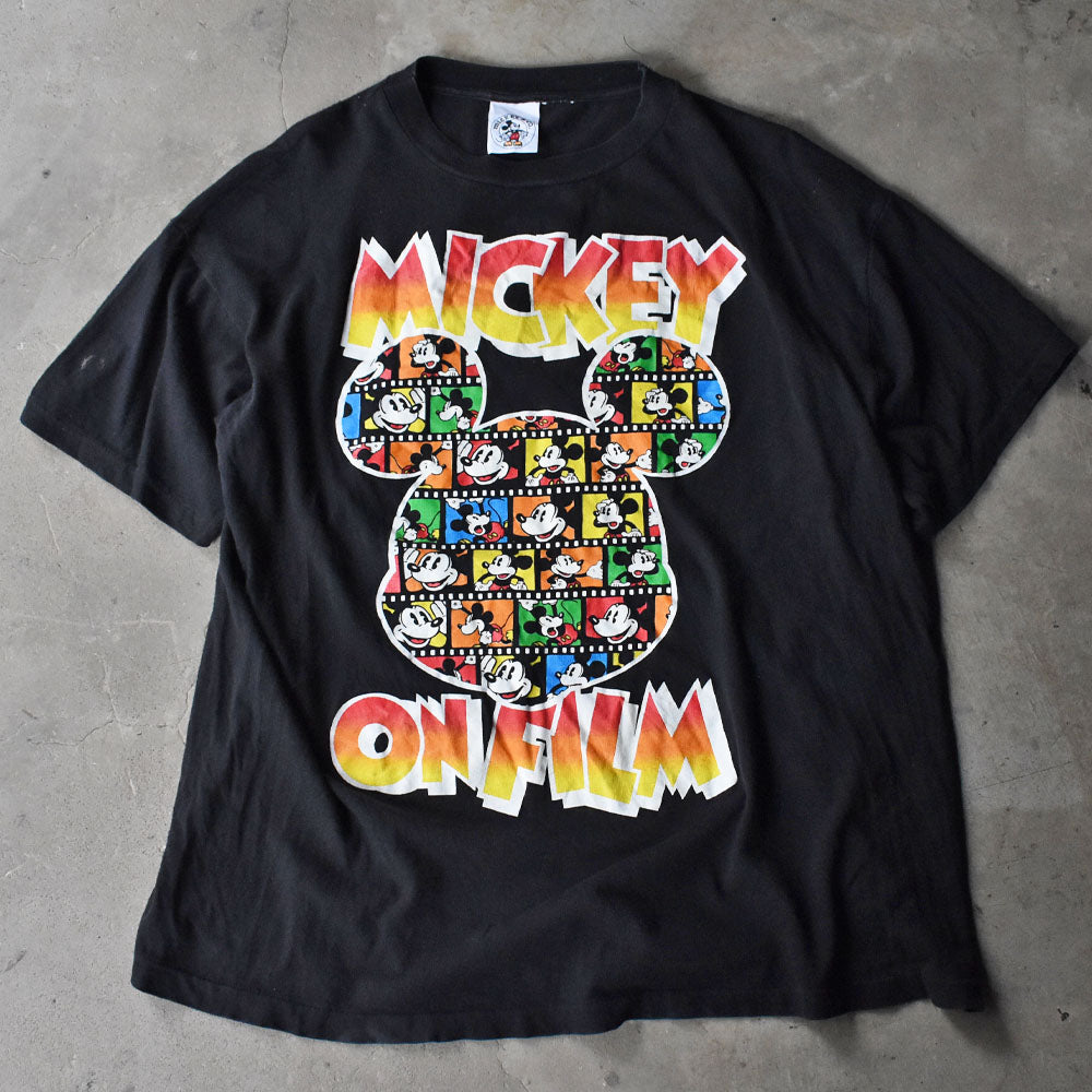90’s Disney ”MICKEY ON FILM” キャラ Tシャツ 240406