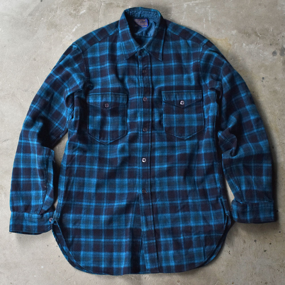60’s Pendleton チェック柄 ウール フランネルシャツ USA製 231015