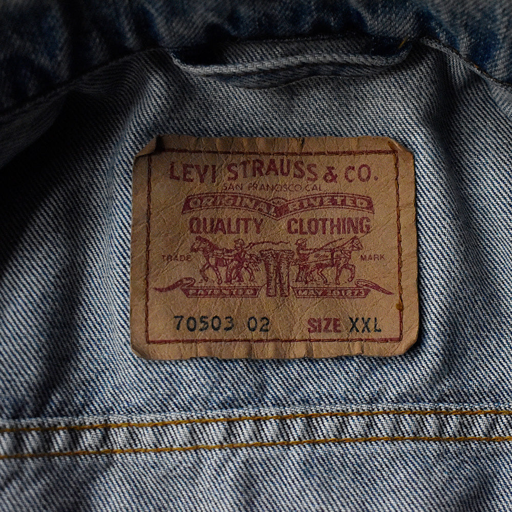 90's Levi's 70503-02 デニムジャケット XXL size！ 231006H