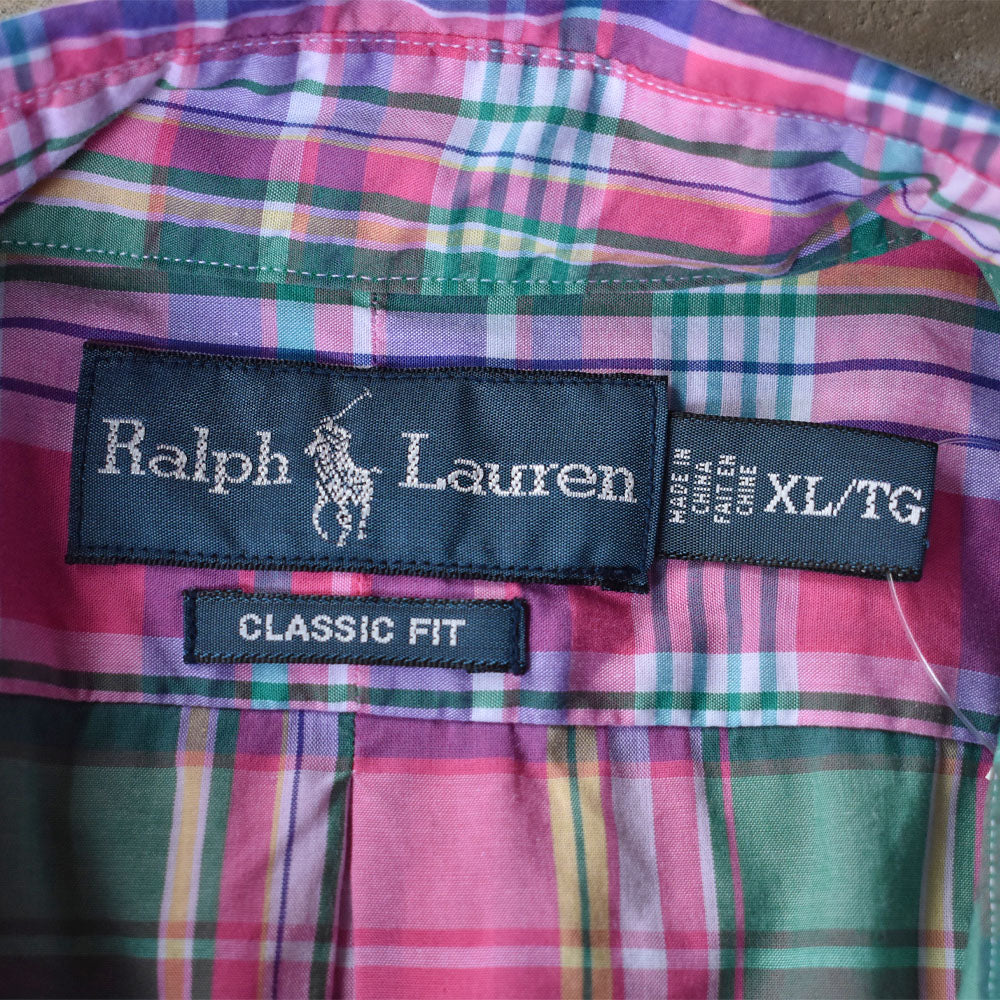 Ralph Lauren “CLASSIC FIT” チェック 半袖 ボタンダウンシャツ 240613 S2113