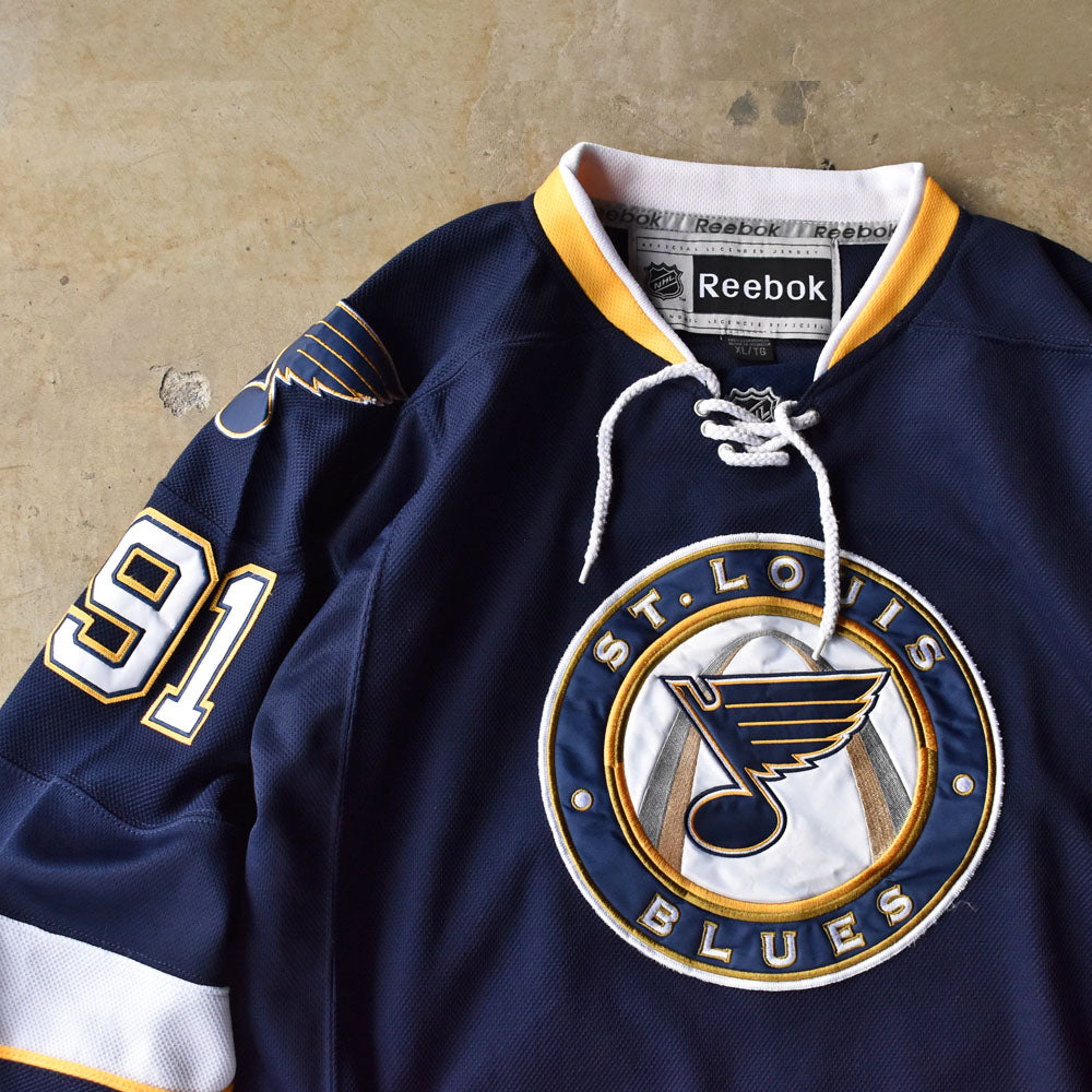 Y2K REEBOK "NHL St. Louis Blues" ホッケー ゲームシャツ 240519