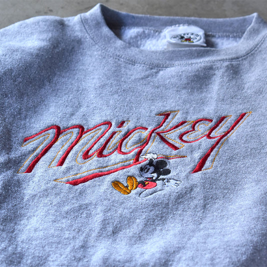 90’s Disney “Mickey“ 刺繍 スウェット USA製 240222