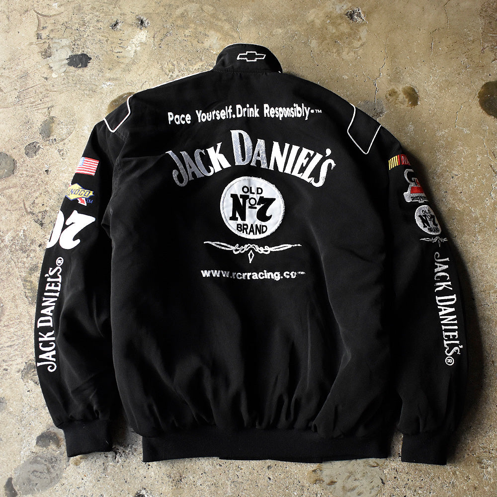 Y2K JEFF HAMILTON “Jack Daniel's” 中綿入り レーシング ジャケット 241006H