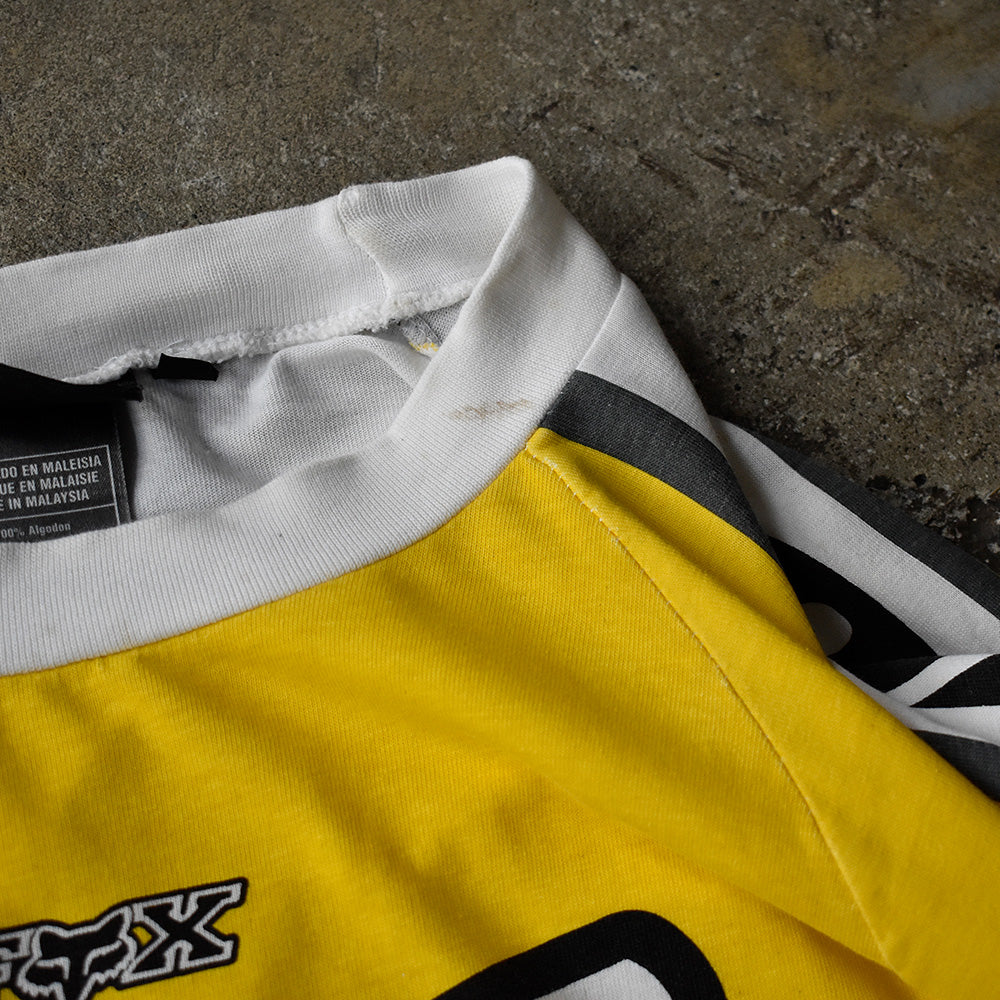 Y2K FOX RACING コットン レーシング ロングスリーブTシャツ 250609H