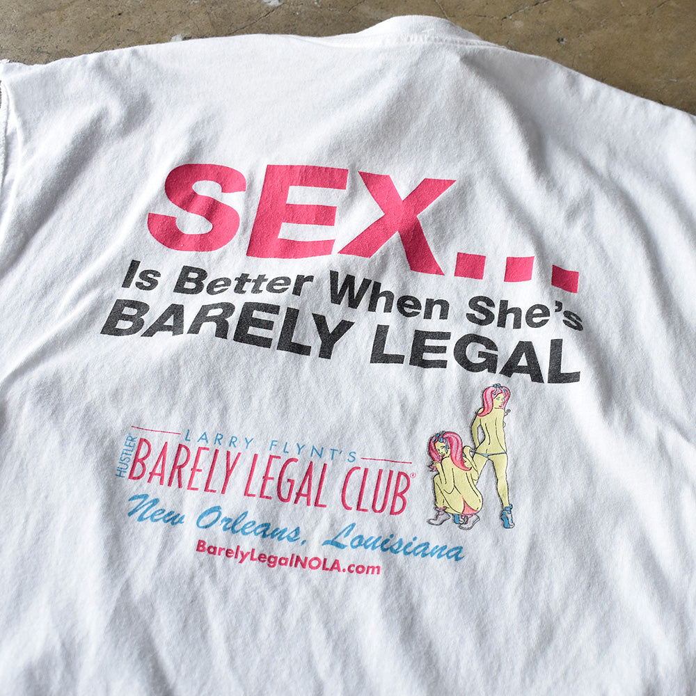 Hustler Barely Legal Club カットオフTシャツ 2000年代初頭 古着